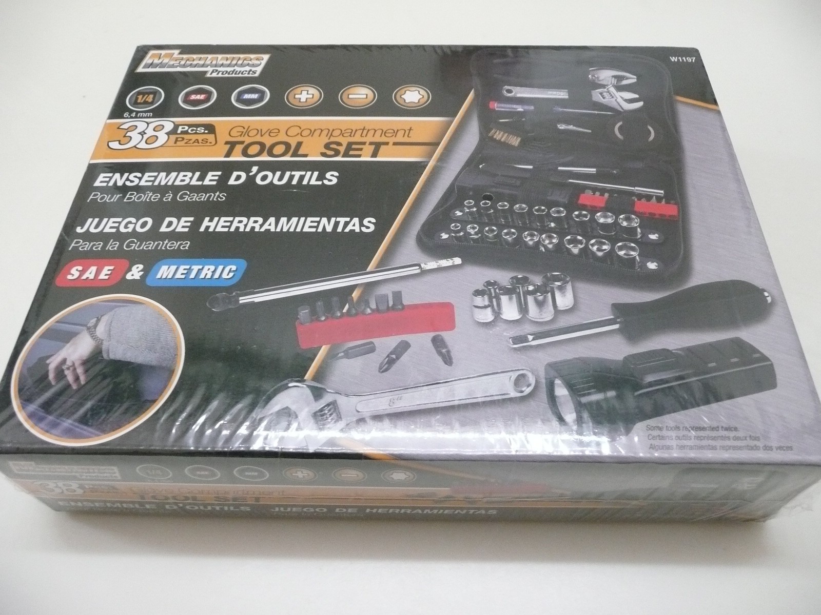 Mechanics Products 38 pcs Glove Compartment TOOL SET Metric & SAE New Sealed