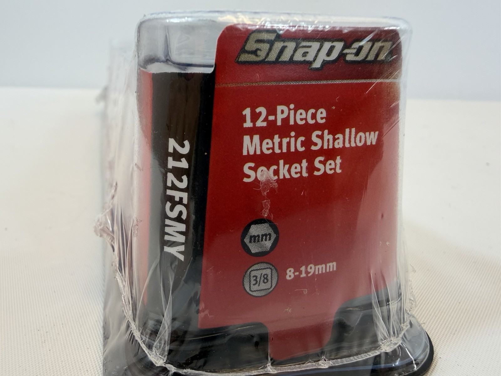 NEW Snap on 212FSMY 3/8″ drive 8 thru 19 mm 6-point Semi Deep Socket Set NEW