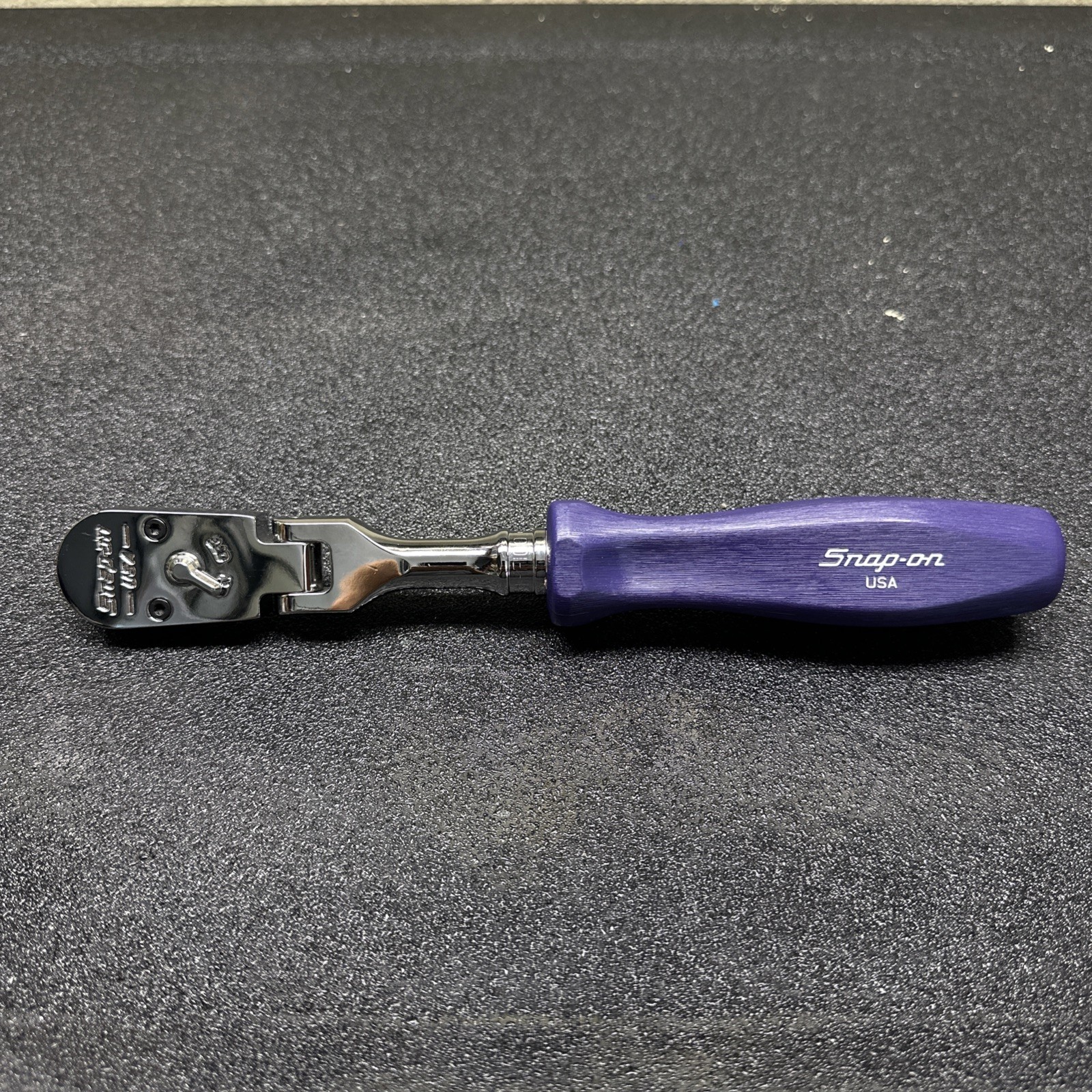 Snap-on FHF100 3/8″ Drive Cynergy Hard Grip Flex-Head Ratchet Purple