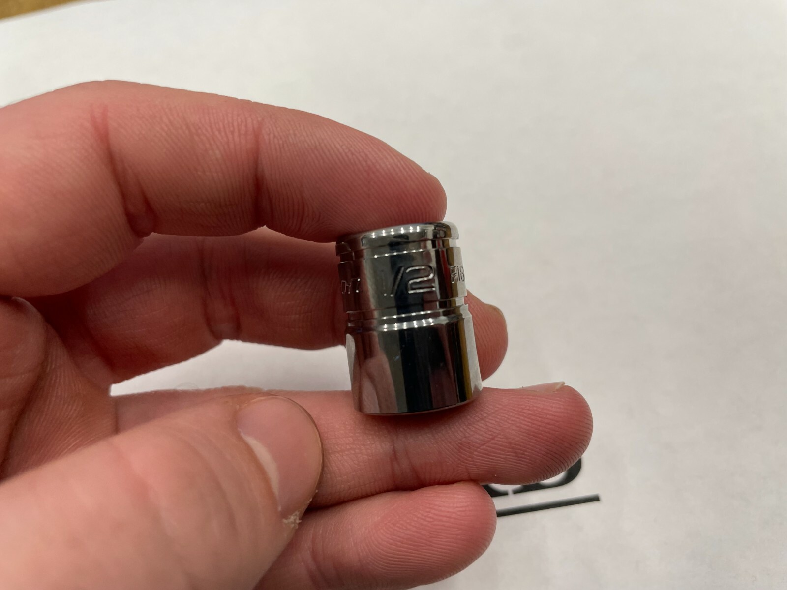 Snap-On Tools USA NEW 3/8″ Drive 1/2″ SAE 12 Point Shallow Chrome Socket F161