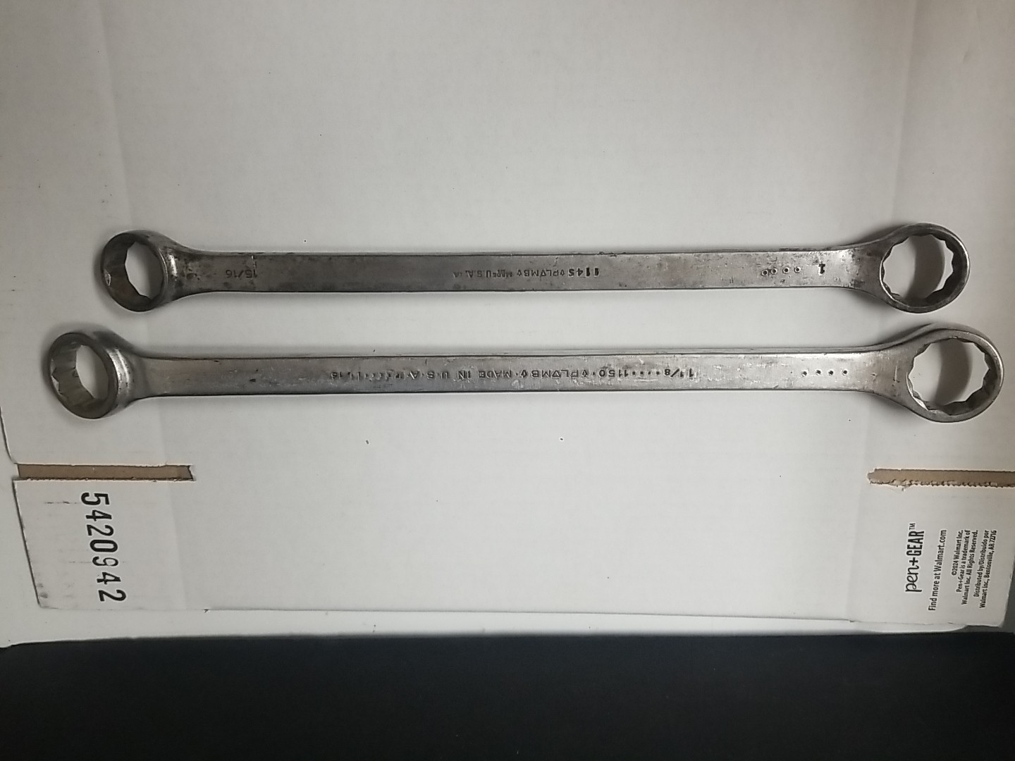2 Vintage Plomb Wrench Box End Wrenchs #1145 #1150 1″x 15/16″ 1 1/16″ X 1 1/8″