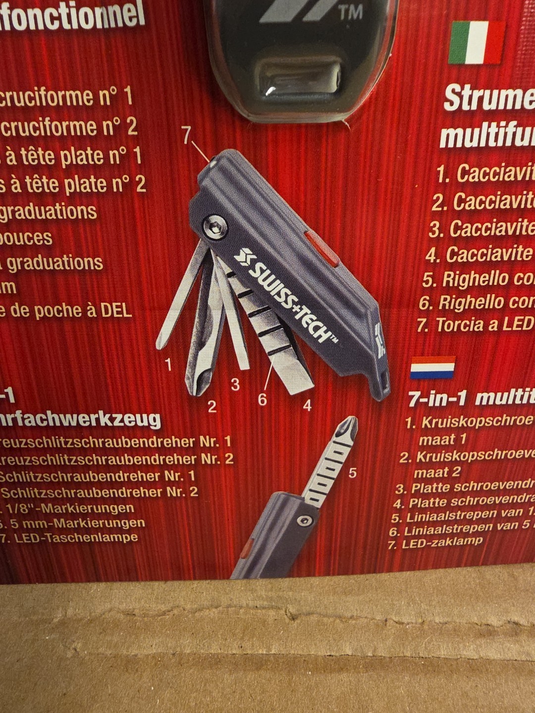Swiss+Tech Screwz-All 7 In 1 Multi Tool (Flash Light Cannot Be Tested)