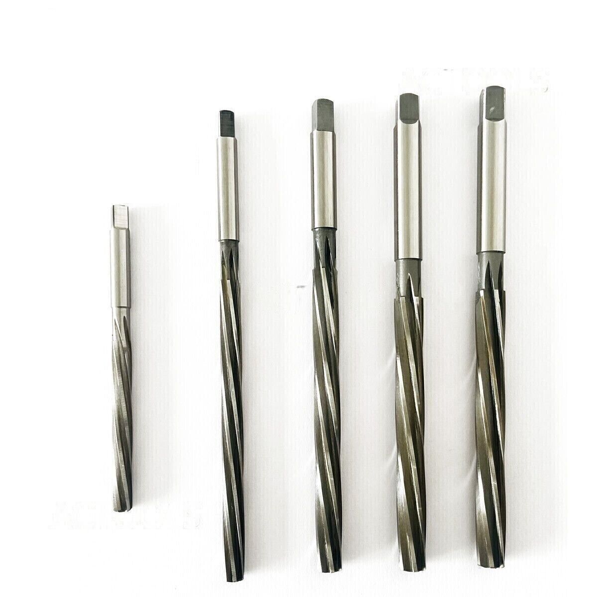 HSS Valve Stem Guide Reamers Set of 5 Pcs 1/4″ 9/32″ 5/16″ 11/32″ 3/8″