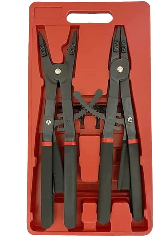 Universal Circlip Snap Pliers Tool Set, Retaining With Replacement Tips 16″