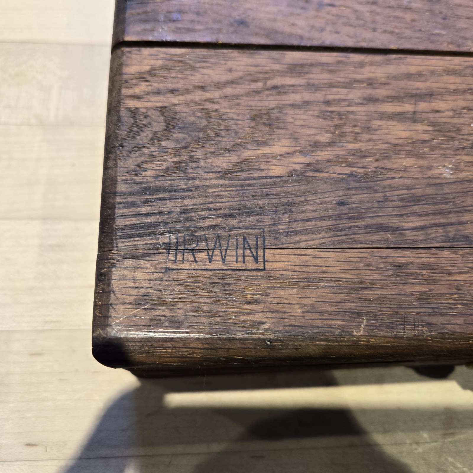 IRWIN Auger Bit Set in Oak Box with Original Booklet