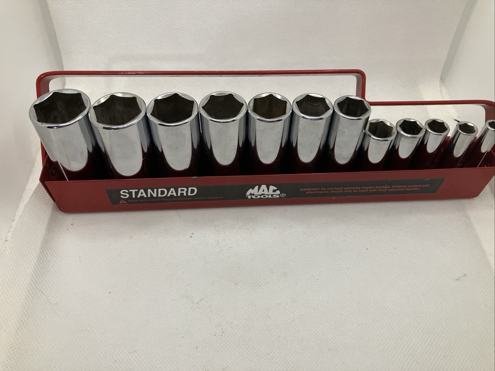 Mac Tools 12 Pc Standard Deep 6 Point Socket Set 1/4” – 15/16”