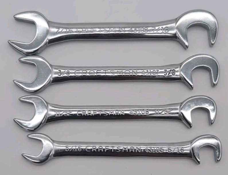 Sears Craftsman Tools USA 8 Piece Open-End 4 Way Offset Ignition Wrench Set 4306