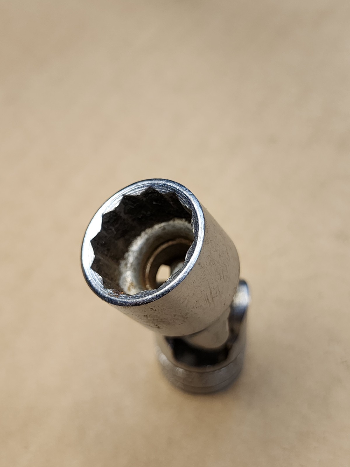 USED SNAP ON 14MM 3/8 IN. DR. UNIVERSAL 12 PT. SOCKET, PART #FU14M