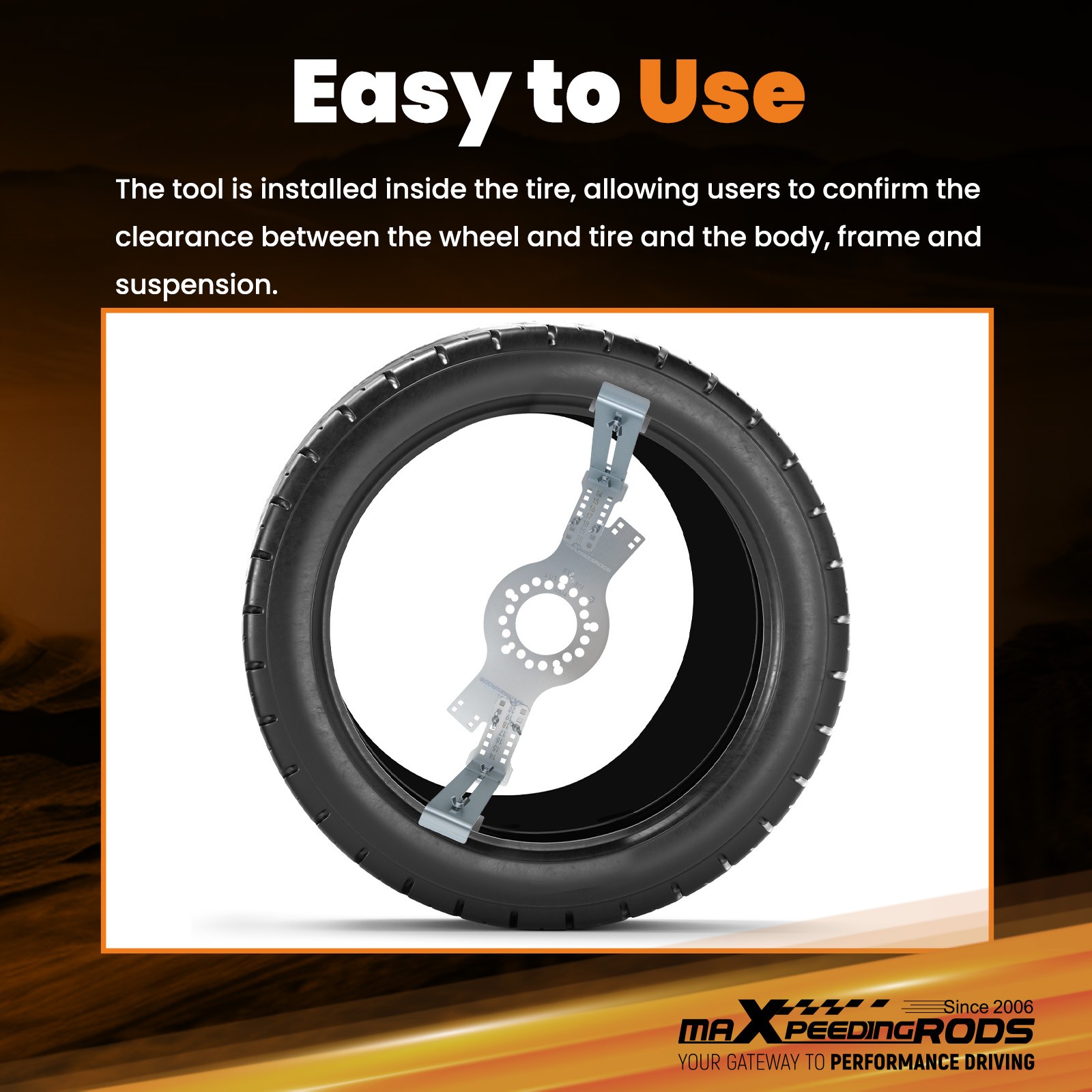Wheel Fitment Simulator Tool Tire Size Test Measuring Mockup 5-Lug 6-Lug 14″-22″