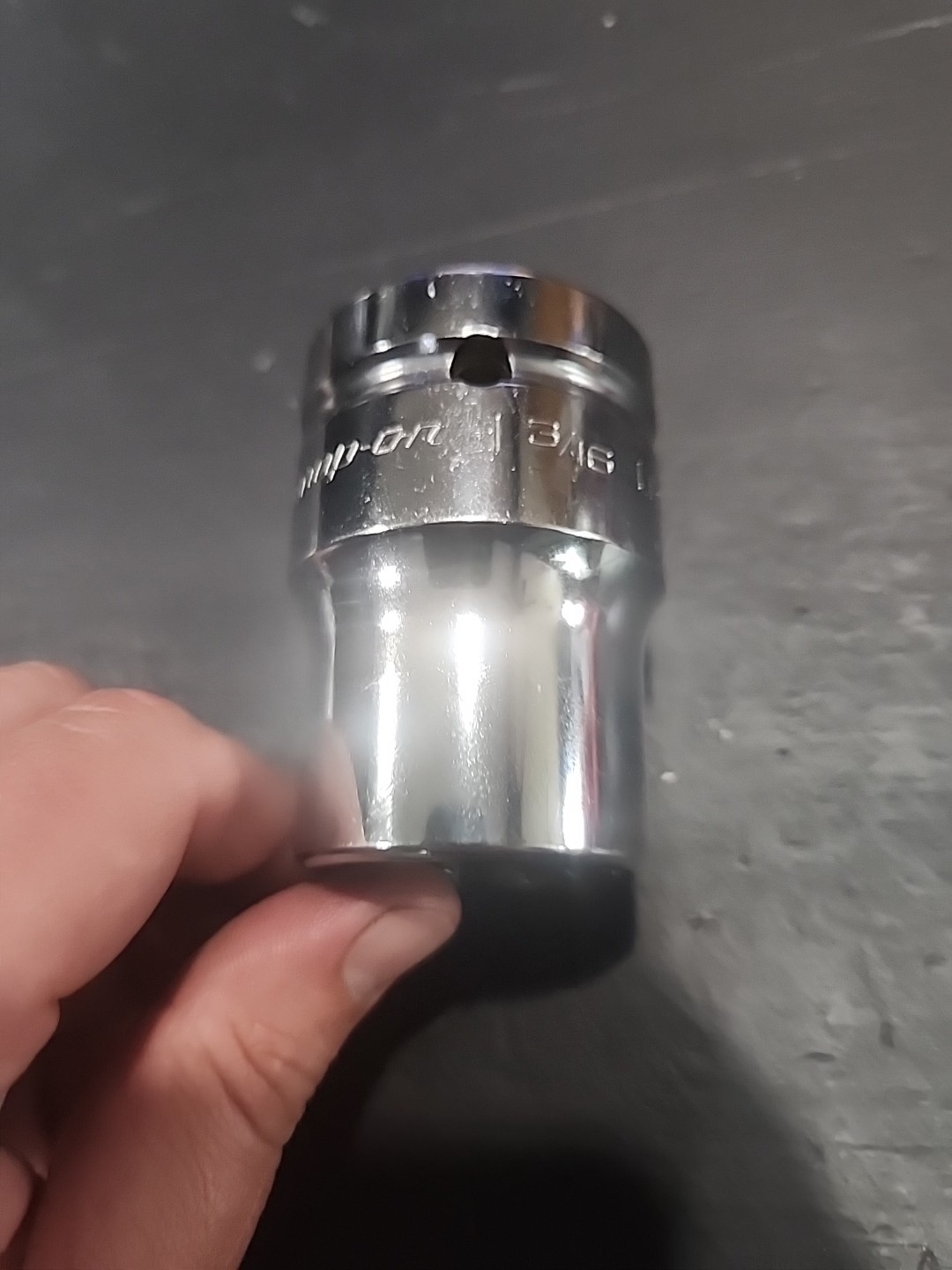 Snapon 1″ Drive SAE #38, 1-3/16″ Hex, Shallow Spline Socket LES383B