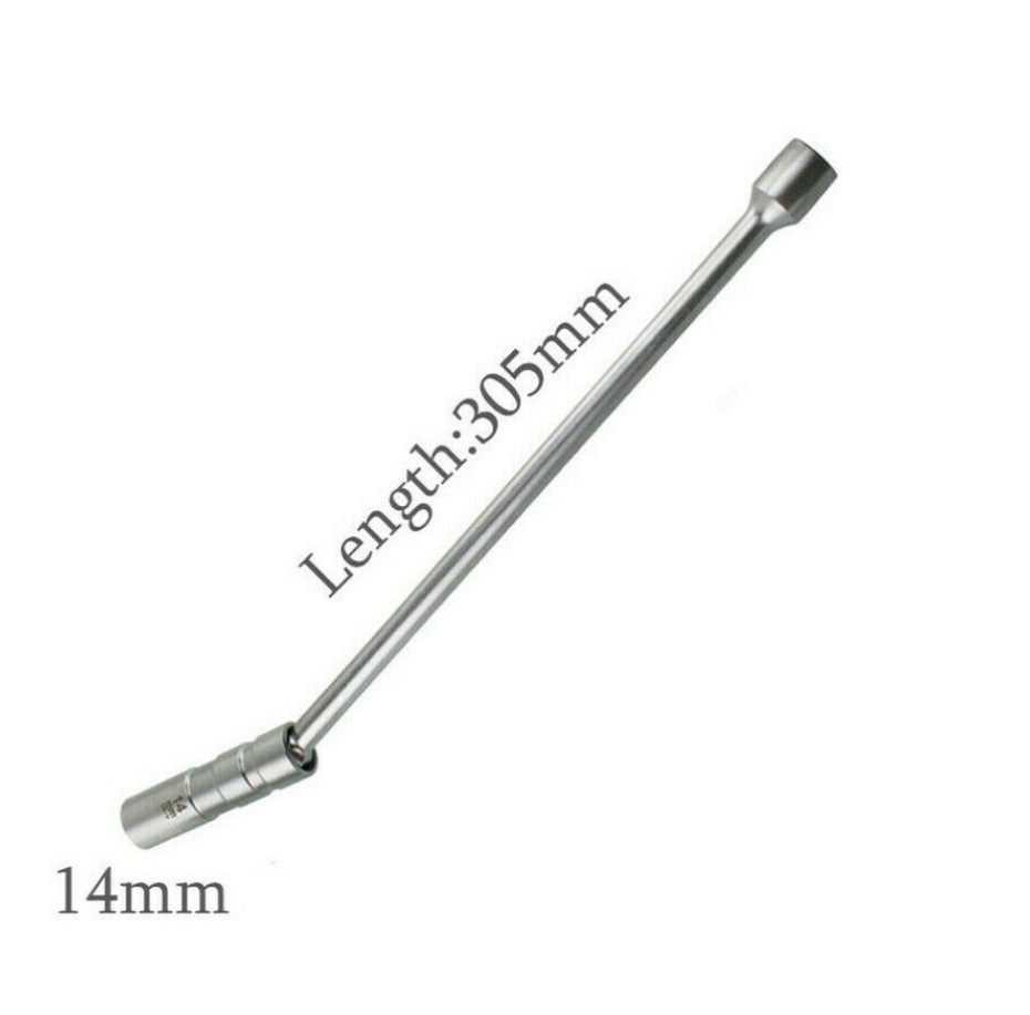 1 PCS 14mm 3/8″ 305mm Chrome Vanadium Steel Ignition Spark Plugs Removal Tool
