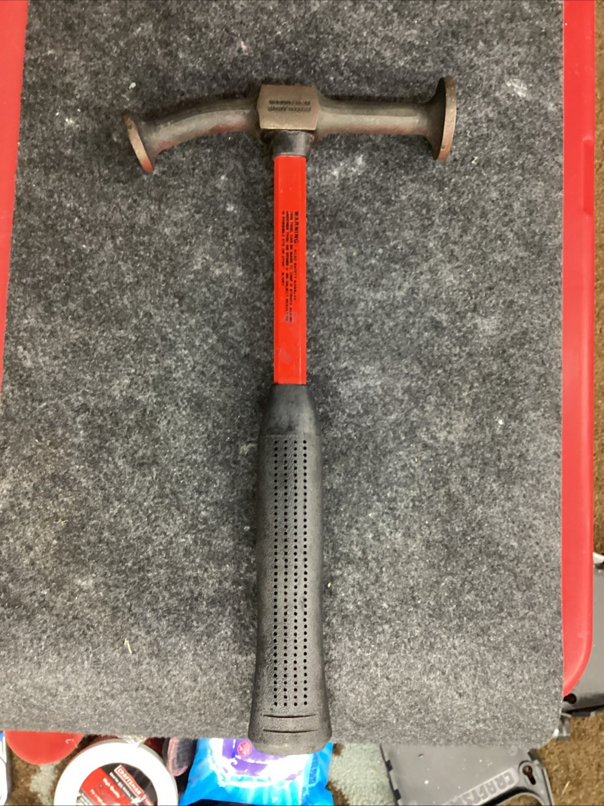 Snap On USA Long Fiberglass Handle Door Panel Auto Body Hammer BF632A