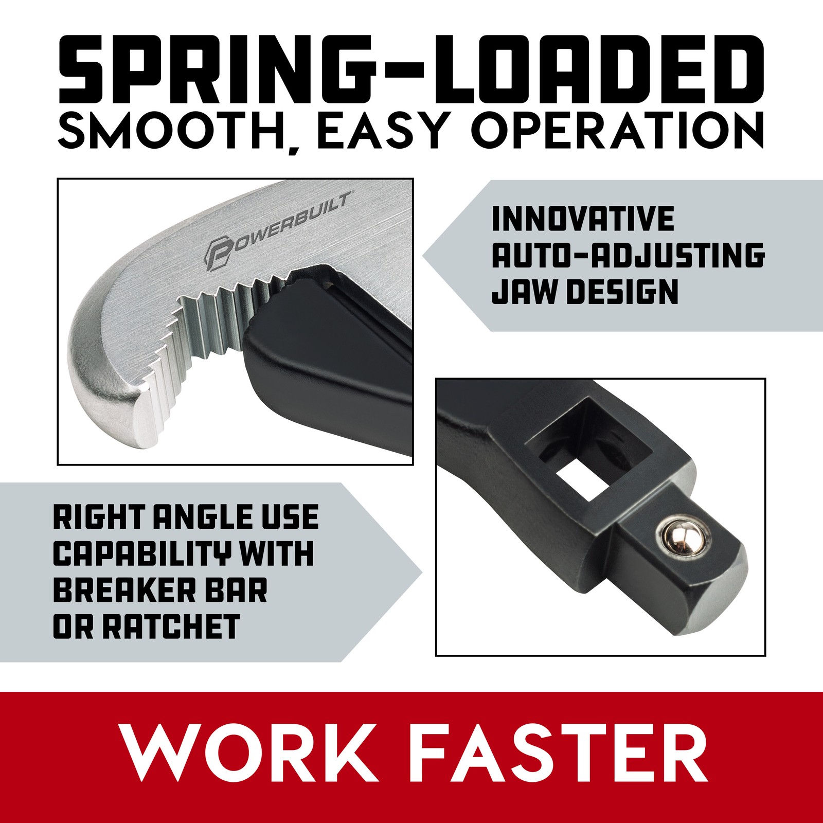 Powerbuilt 3 Piece Spring Crowfoot Wrench Set – 642963