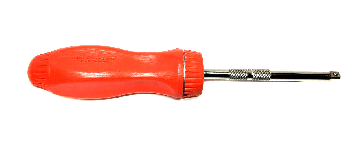 New Snap-on Red hard handled Ratchet driver 1/4″ square 8 31/32″ long TMR4 TMR4R