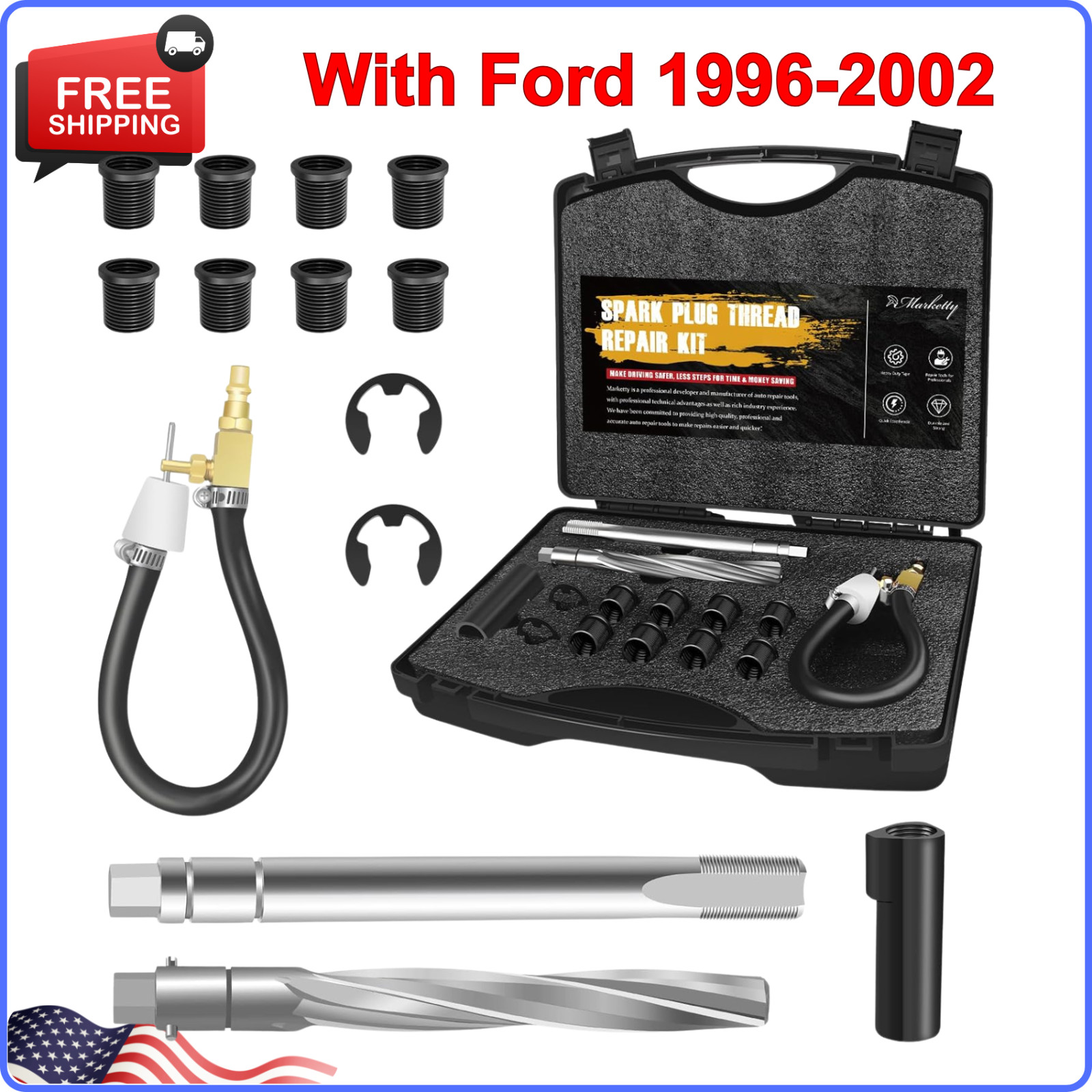 38900 Two Valve Ford Triton Tool Kit, Foolproof Repair System, Spark Plug Thread