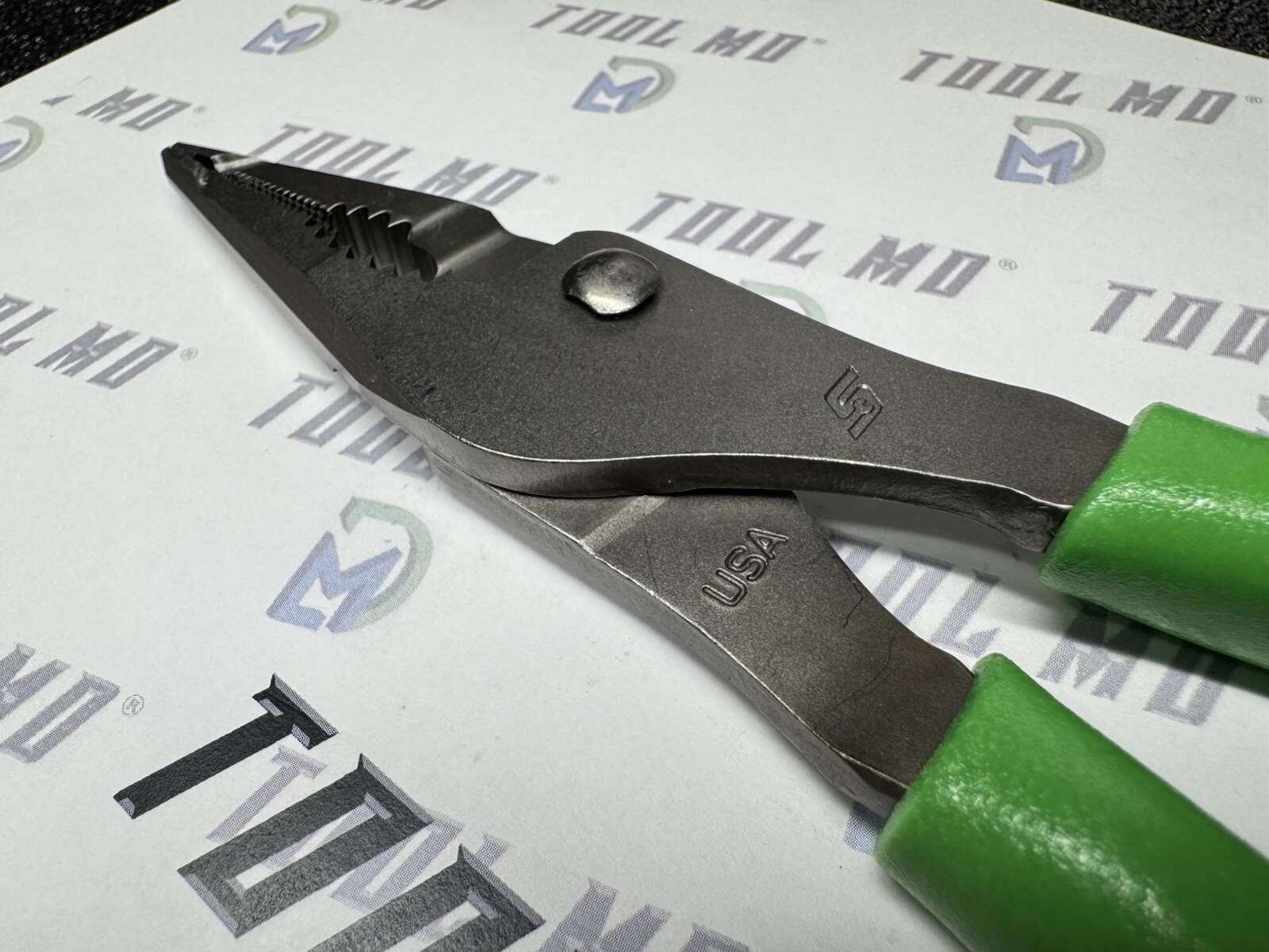Snap-on Tools USA NEW GREEN 7″ Talon Grip Long Nose Slip Joint Pliers LN46ACF