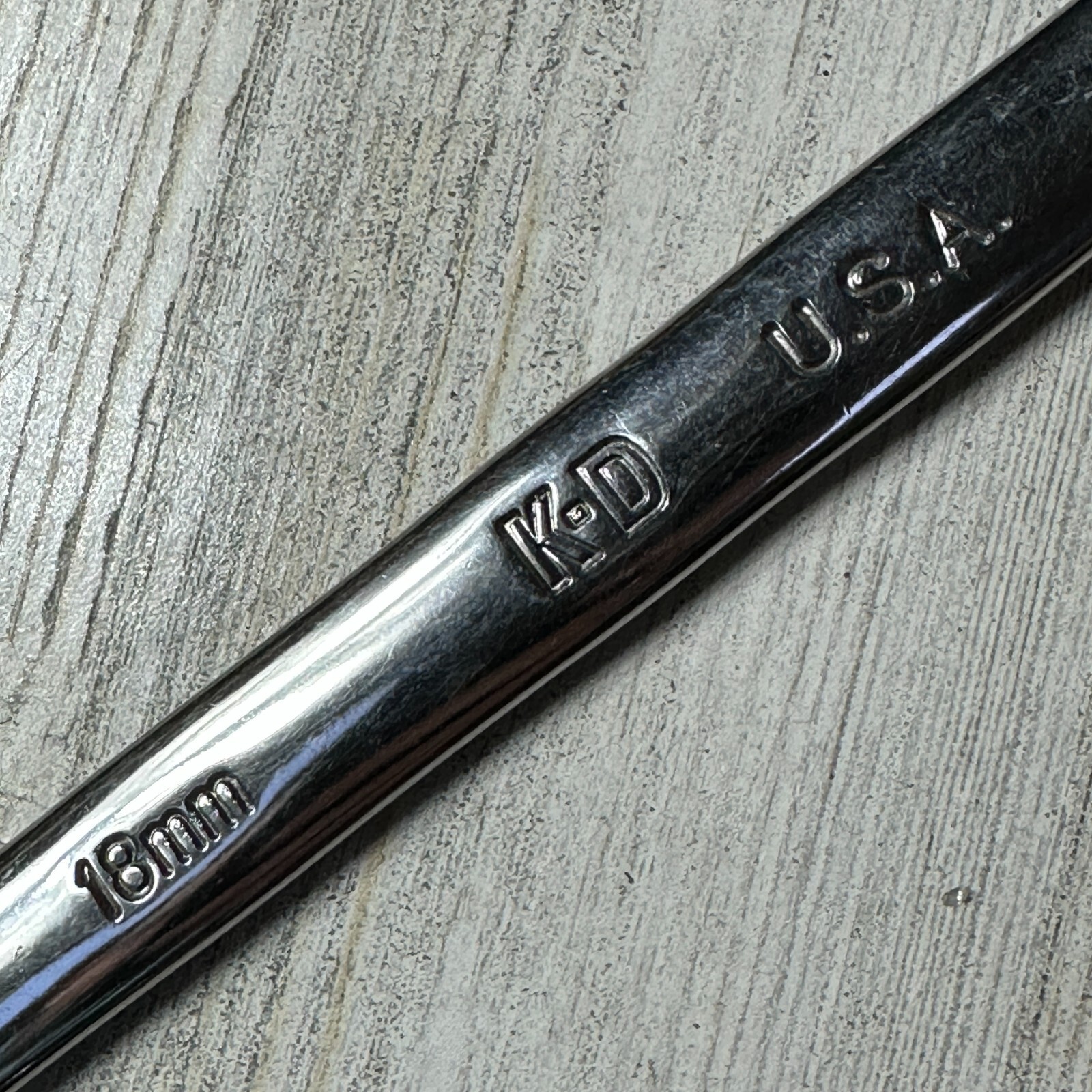 KD TOOLS Metric Combination Wrench 18 mm (12 Point) Made in USA 63618 K-D