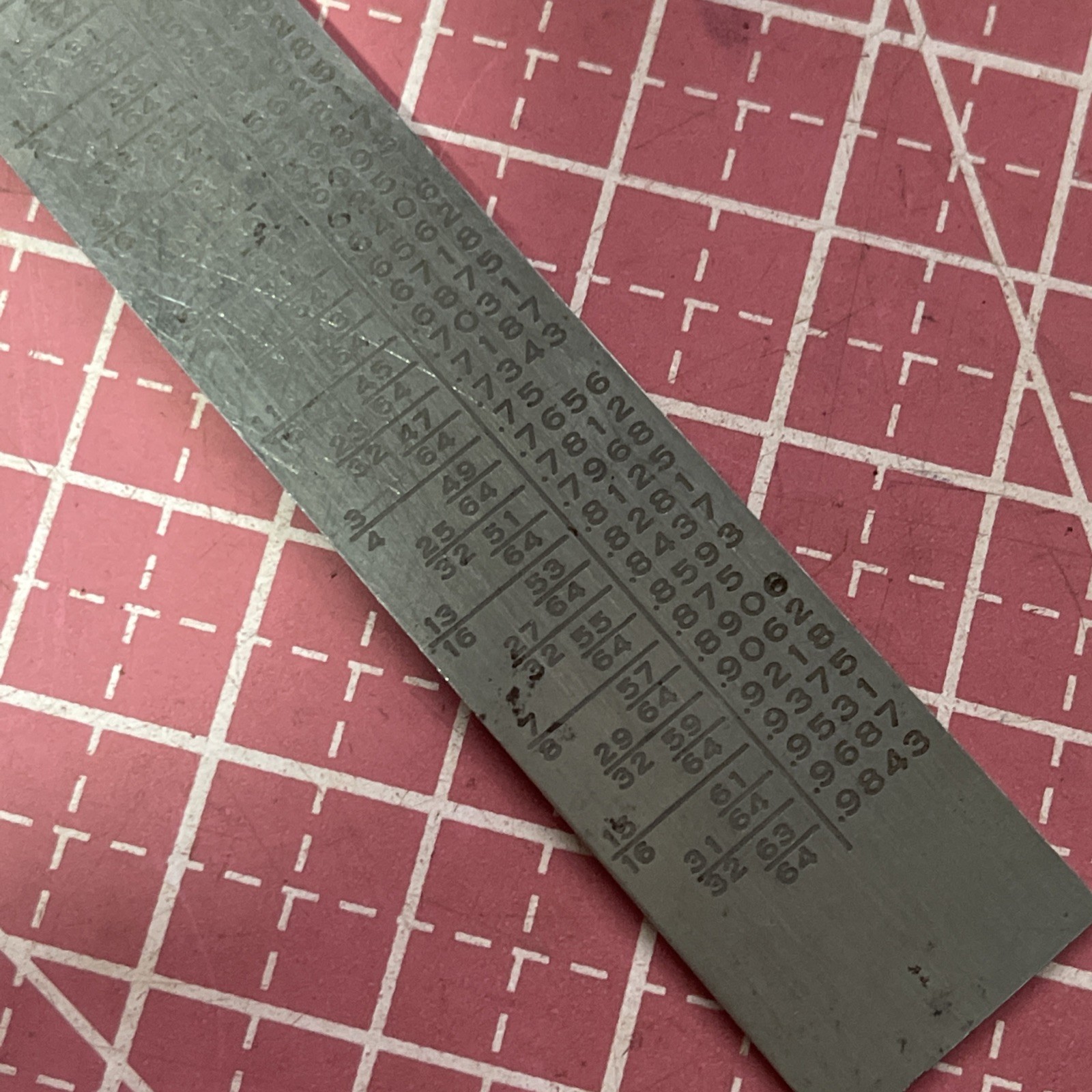 Vintage General USA No 308 Stainless Steel 6” Machinist Pocket Ruler USA 6 In