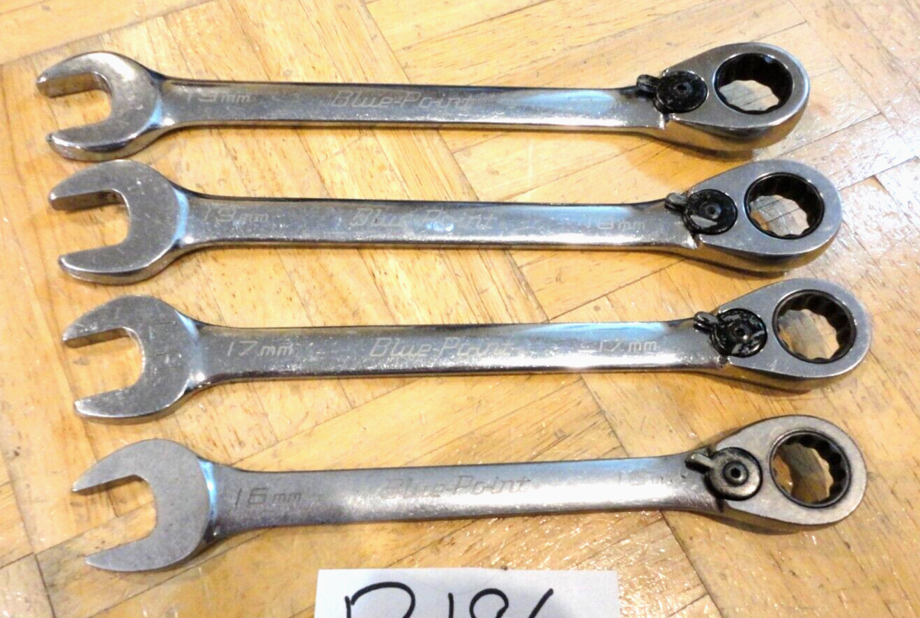 BLUE-POINT TOOLS 4 PC. METRIC RATCHETING REVERSABLE WRENCHES 16, 17, 18, 19MM