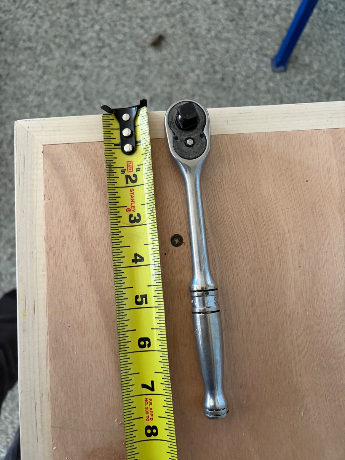 snap on 3/8 ratchet 7.75 inch long