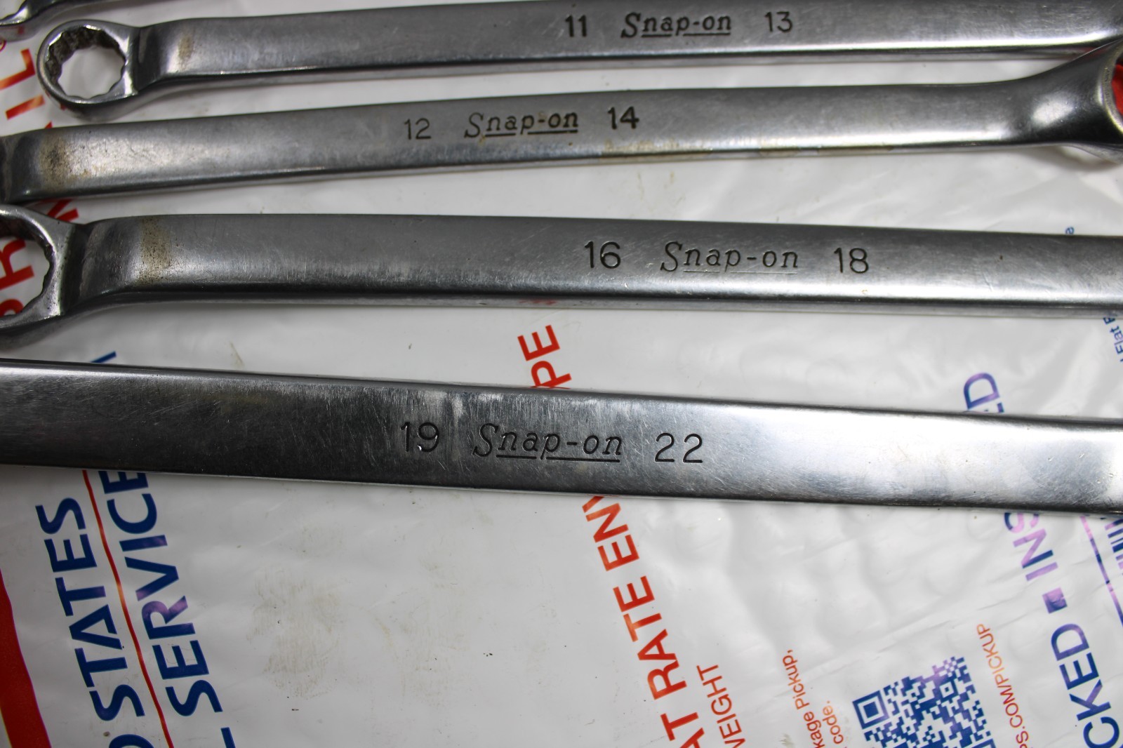 Snap On XBM Metric Double Box End 12 point Wrench Set 5 piece 10mm – 22mm