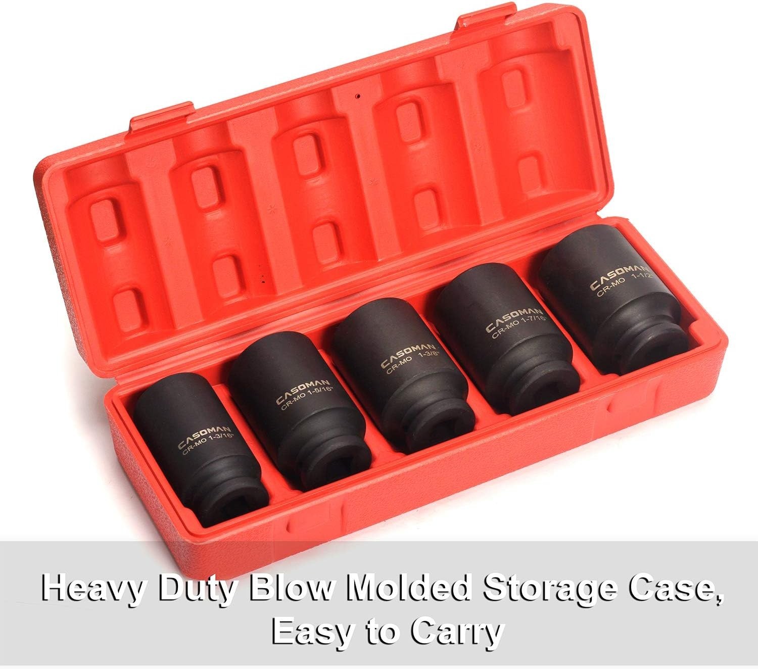 1/2-Inch Drive Deep Spindle Axle Nut Impact Socket Set, 1/2″ Drive Deep Impac…