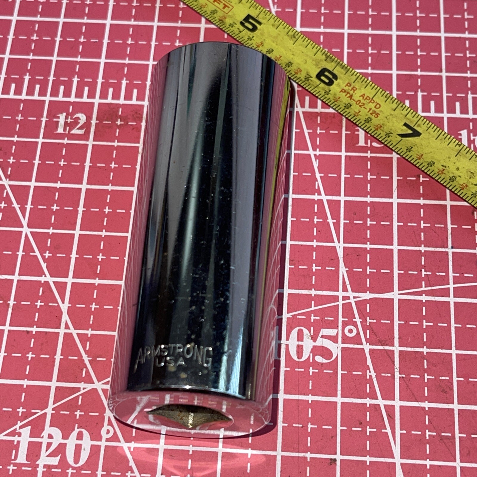 Armstrong USA 1 in SAE 1/2 Drive 12 Point Deep Socket Vintage 1”
