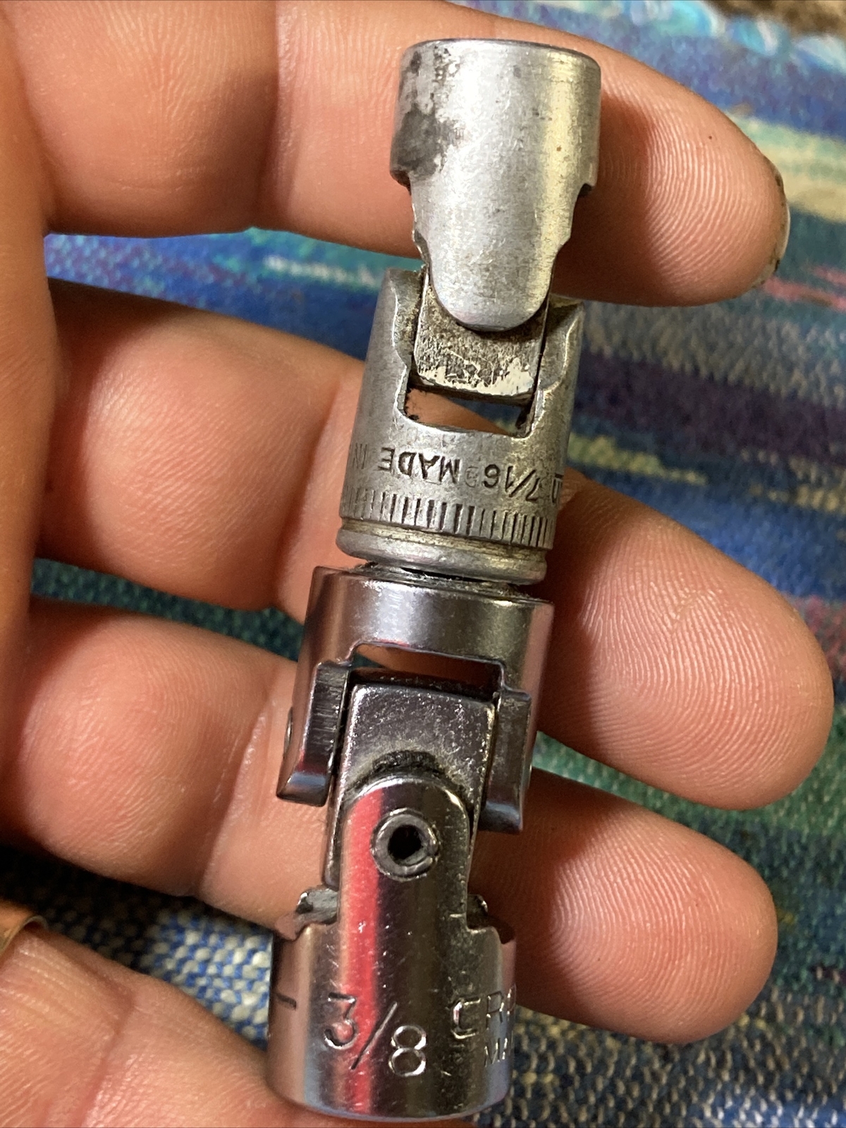 LOT Snap-On 3/8″ Drive 12 Point 7/16″Shallow Swivel Socket USA & 3/8 Craftsman