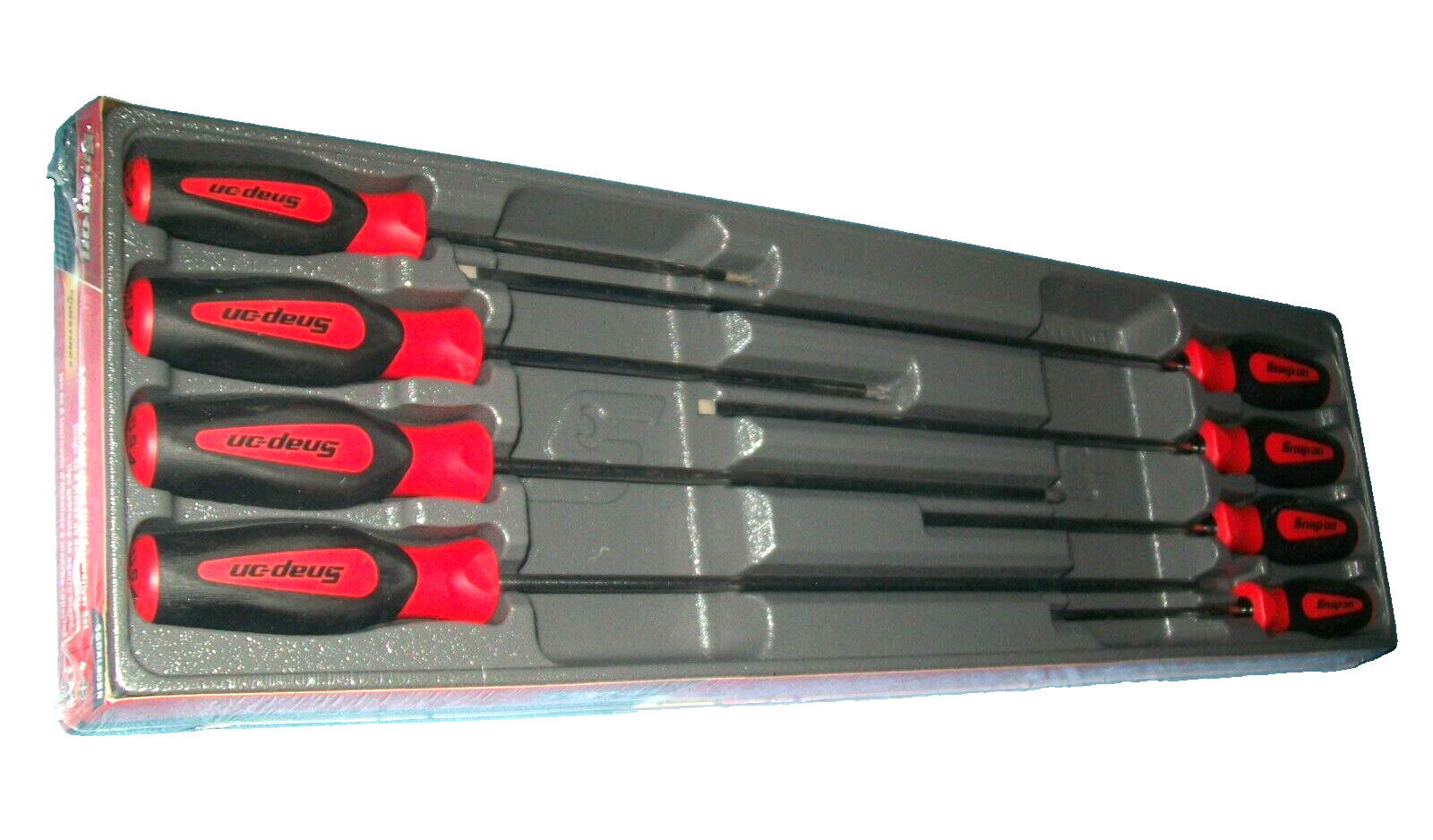 New* Snap-on™ Instinct Red Soft Handled 8pc Cabinet Screwdriver SET SGDXL80BR