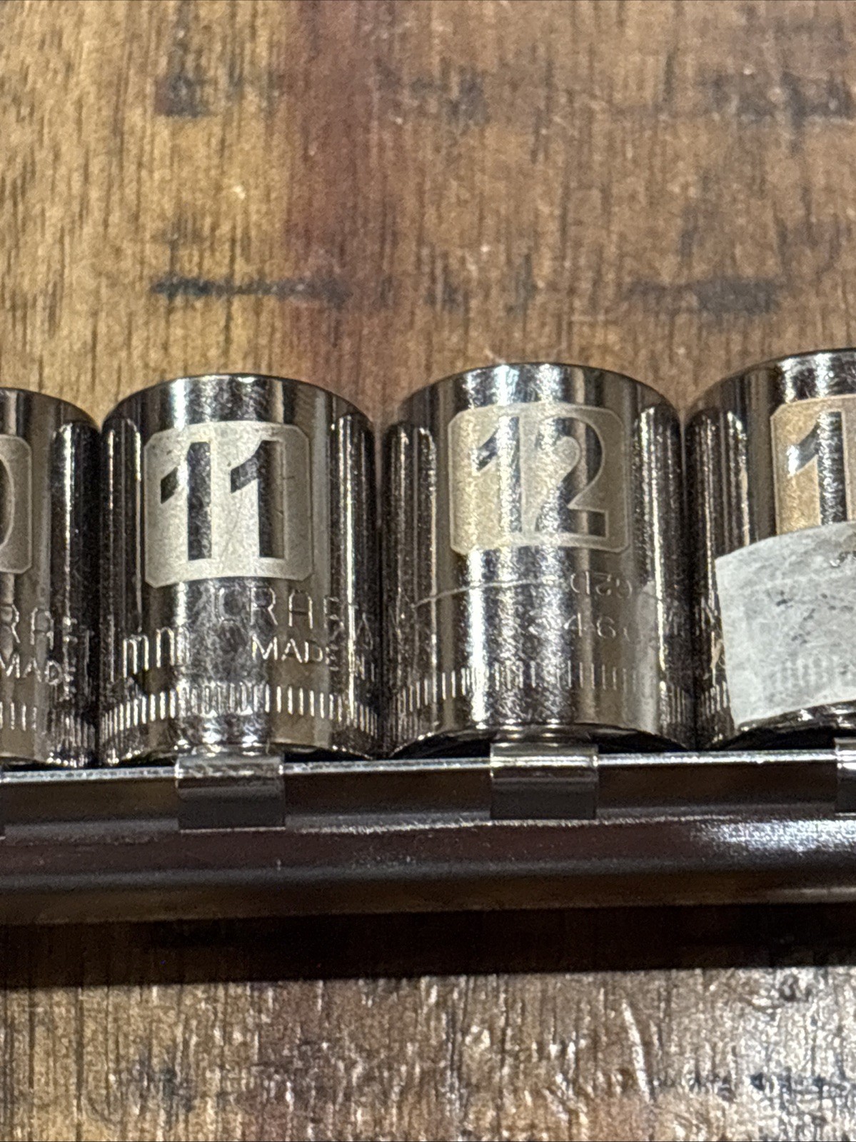 Craftsman 1/4” Laser Shallow Socket Set 4mm – 14mm 1/4” Drive 6pt 12pc USA NOS