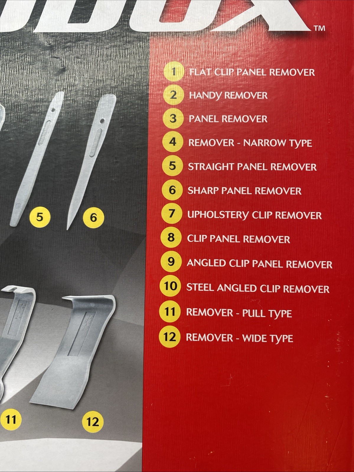 NEW MADDOX 12 Piece Trim Panel Scraper Set MPTR121 70948