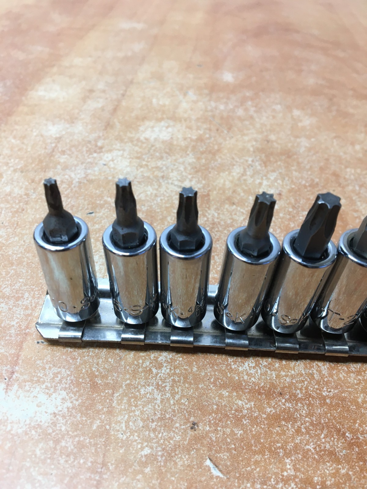 SK Torx 10 Piece Socket Set T10 to T55 1/4 3/8 drive Made In USA