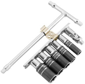 BikeMaster 1/4in T-Handle Wrench 6-Point Sockets 8-14mm
