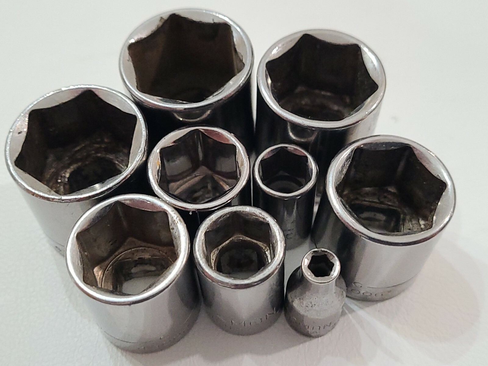 Craftsman USA 6 point G series Deep Sockets shallow Standard SAE 3/8 & 1/4 drive