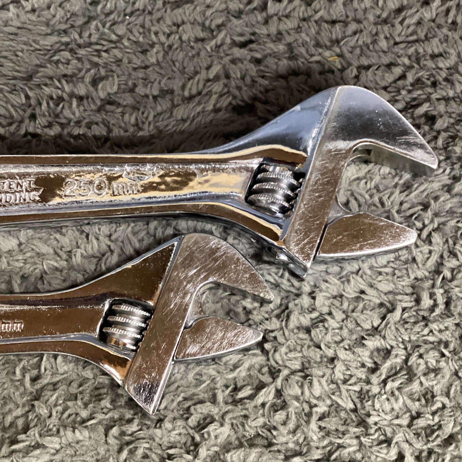 Snap On Underline Logo Adjustable Wrench Set AD8 and AD10 Two Pieces 8” , 10”