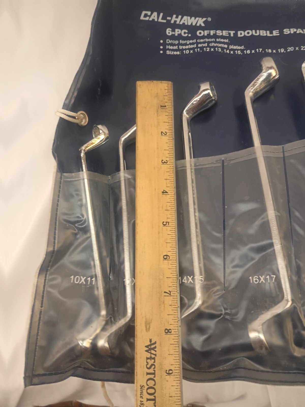 CAL-HAWK 6pc METRIC Offset Double Spanner Wrench Set 10mm -22mm