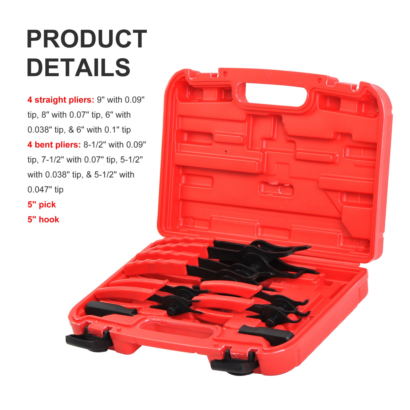 11 pcs Snap Ring Plier Set Mechanics Circlips Auto Tool Internal External Pliers