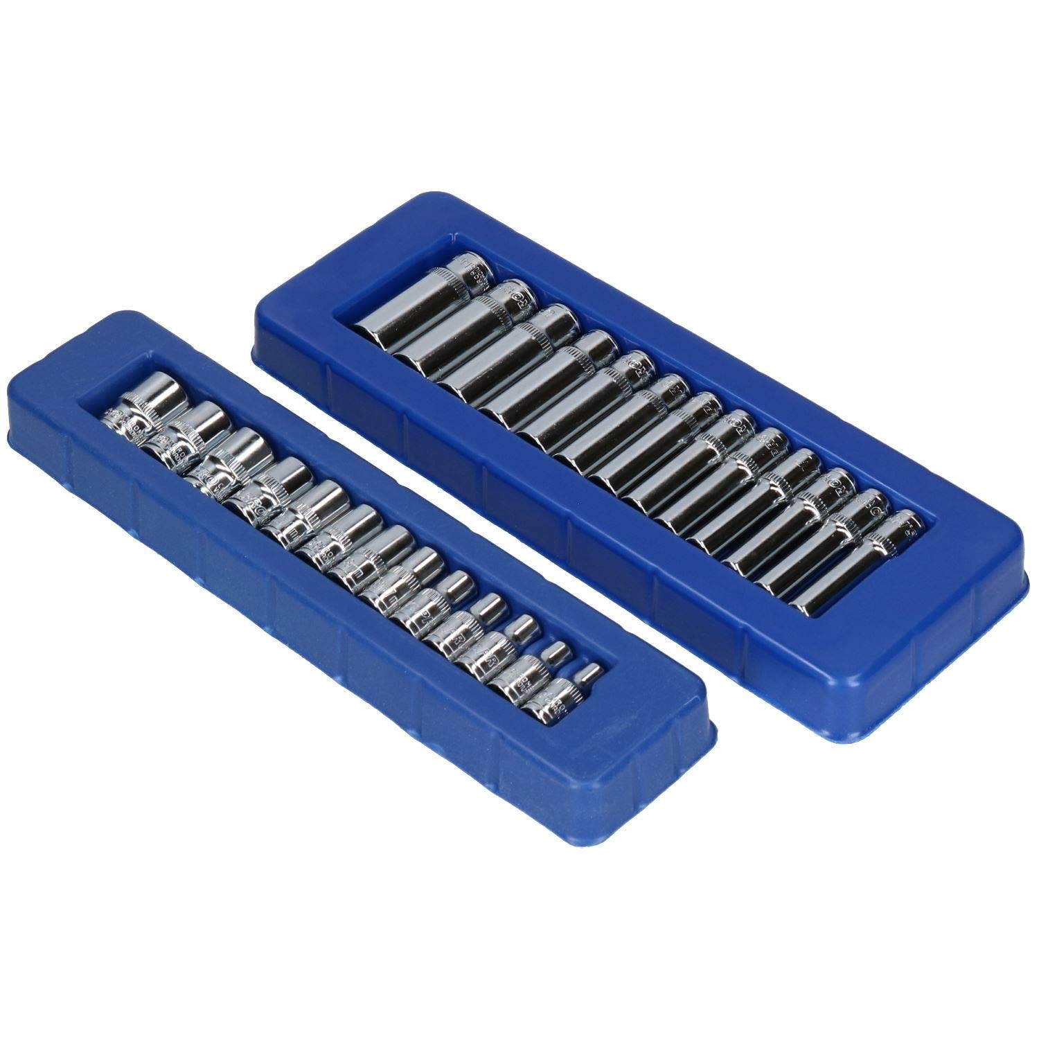 AB Tools 1/4″ Drive Shallow and Deep Metric MM 6 Sided Sockets 4mm – 14mm 26pc