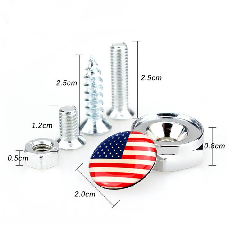 2 Pair Silver-Color US Fasten Screw Fasteners-Nuts Bolt Metal Hardware Fastener