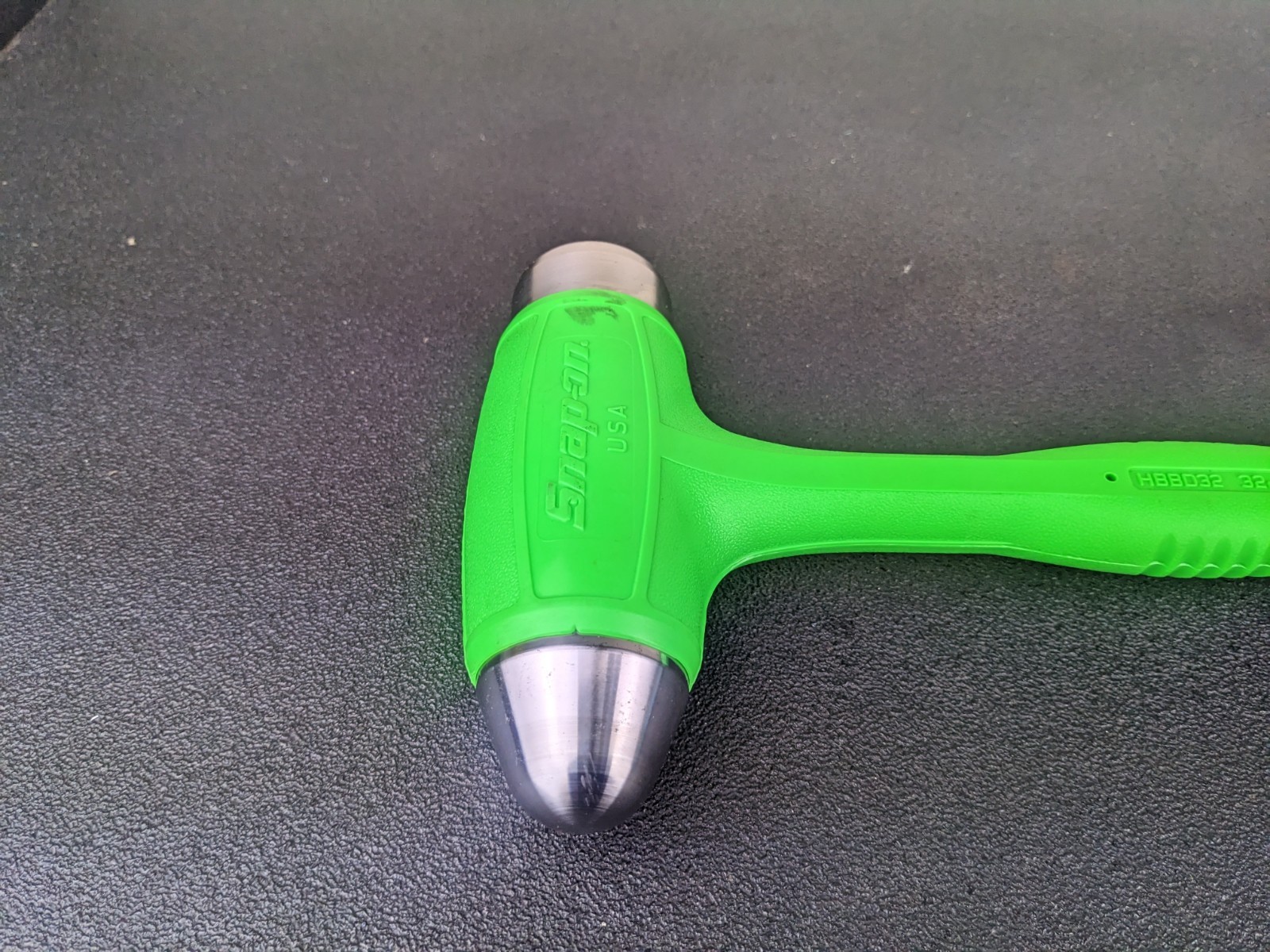 #bk706 Snap-On Tools 32oz Ball Peen Soft Grip Dead Blow Hammer Green HBBD32 900g