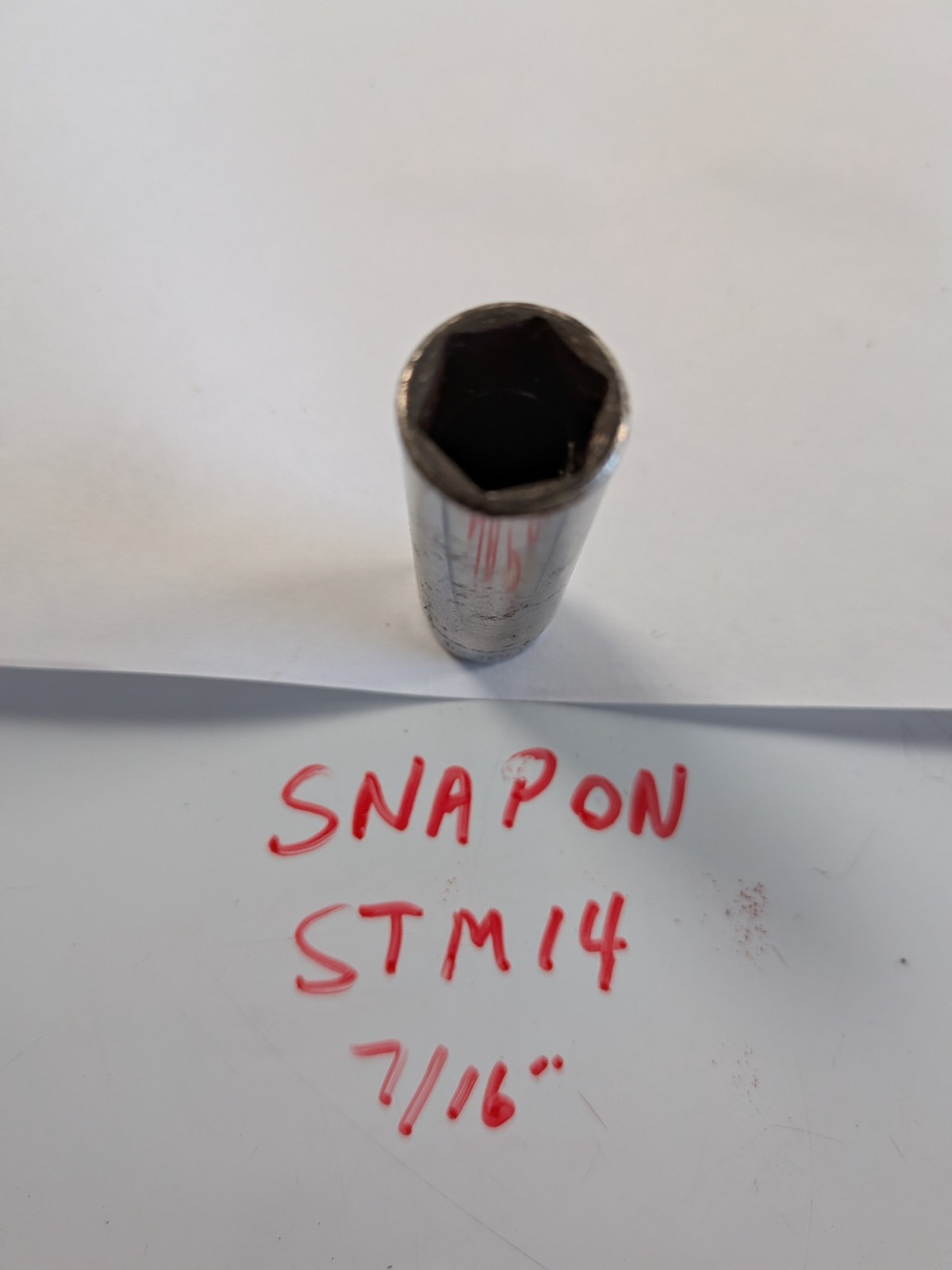 Snap-on STM14 7/16 Inch Socket 1/4 Drive w8A4blu