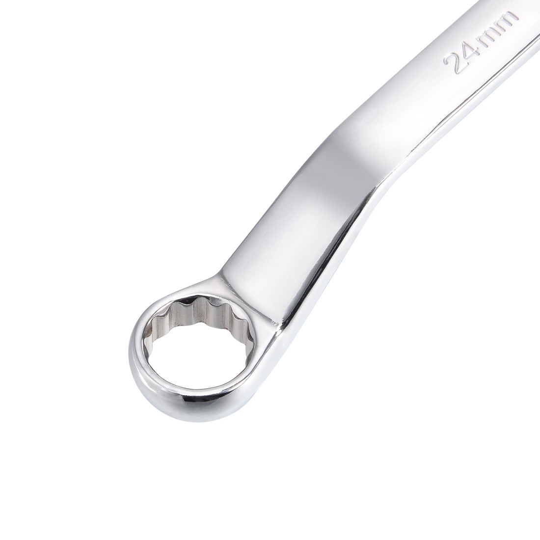 24mm x 27mm 12 Point Offset Double Box End Wrench Polished Finish