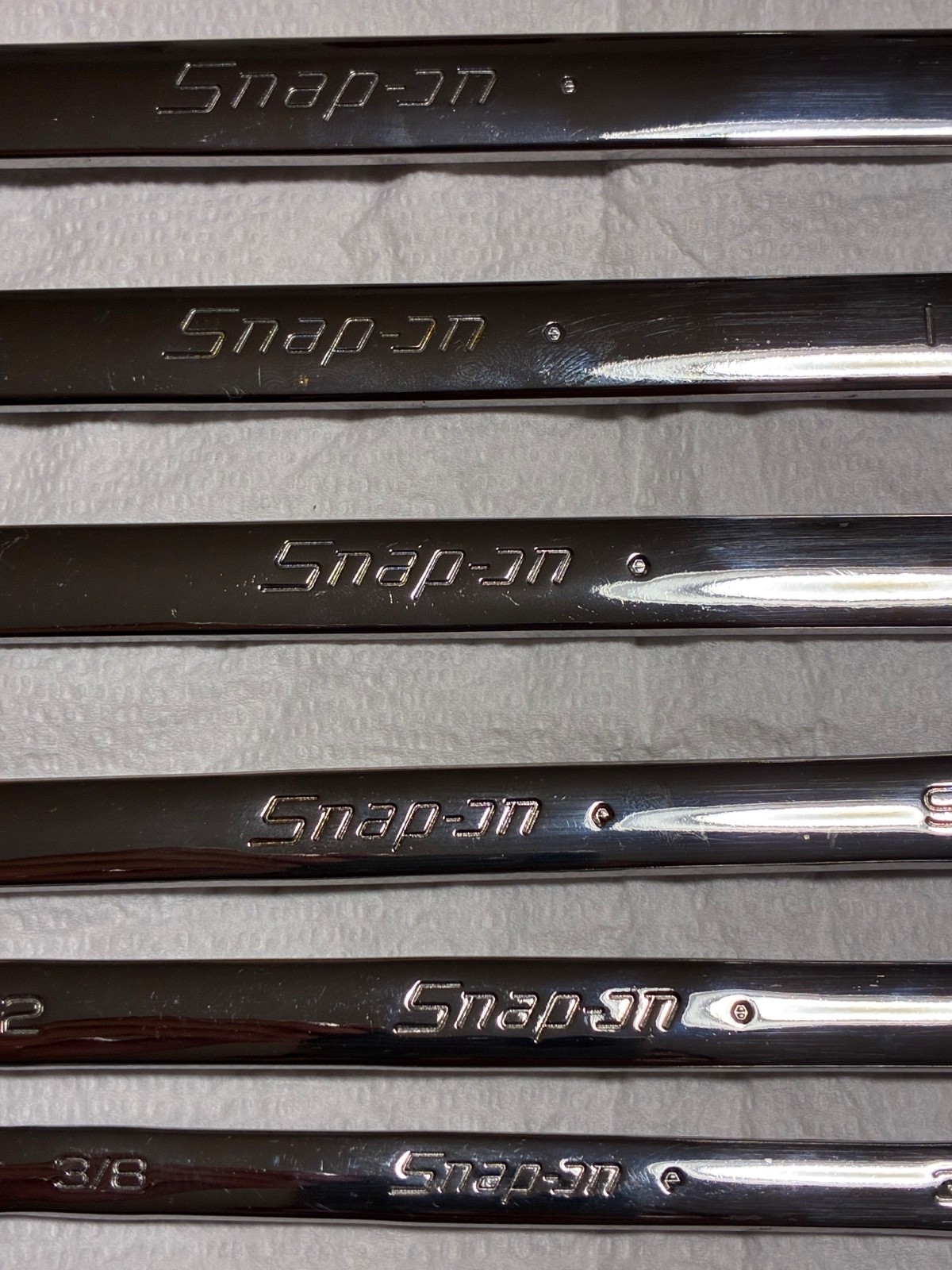 Snap-on SOEXR Gear Ratcheting Wrench Set 6pc 3/8″-3/4″ SAE USA Near New