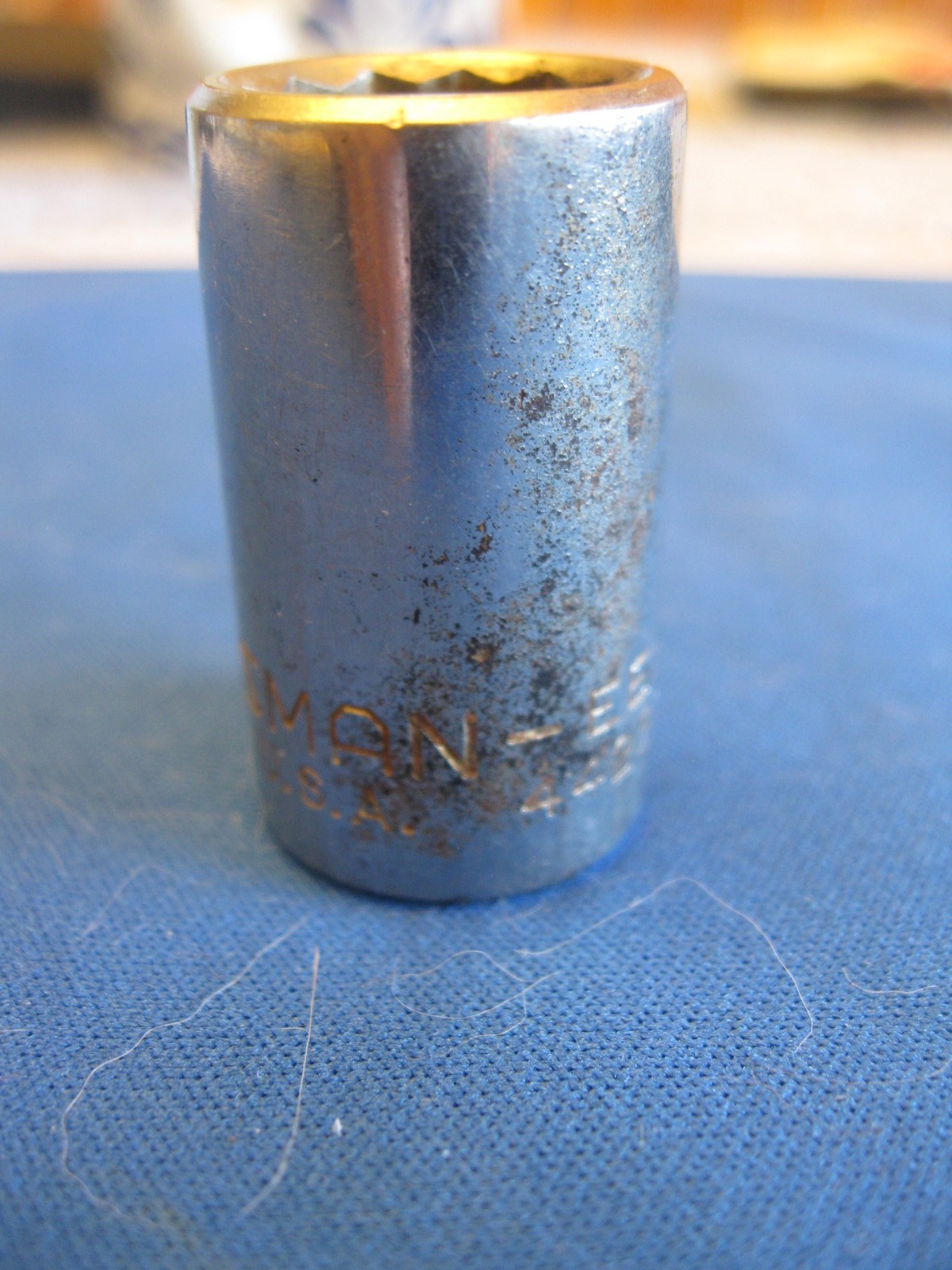 Craftsman Vintage 1/2″ Drive 15MM 12 Point Shallow Socket Metric EE 44236 USA