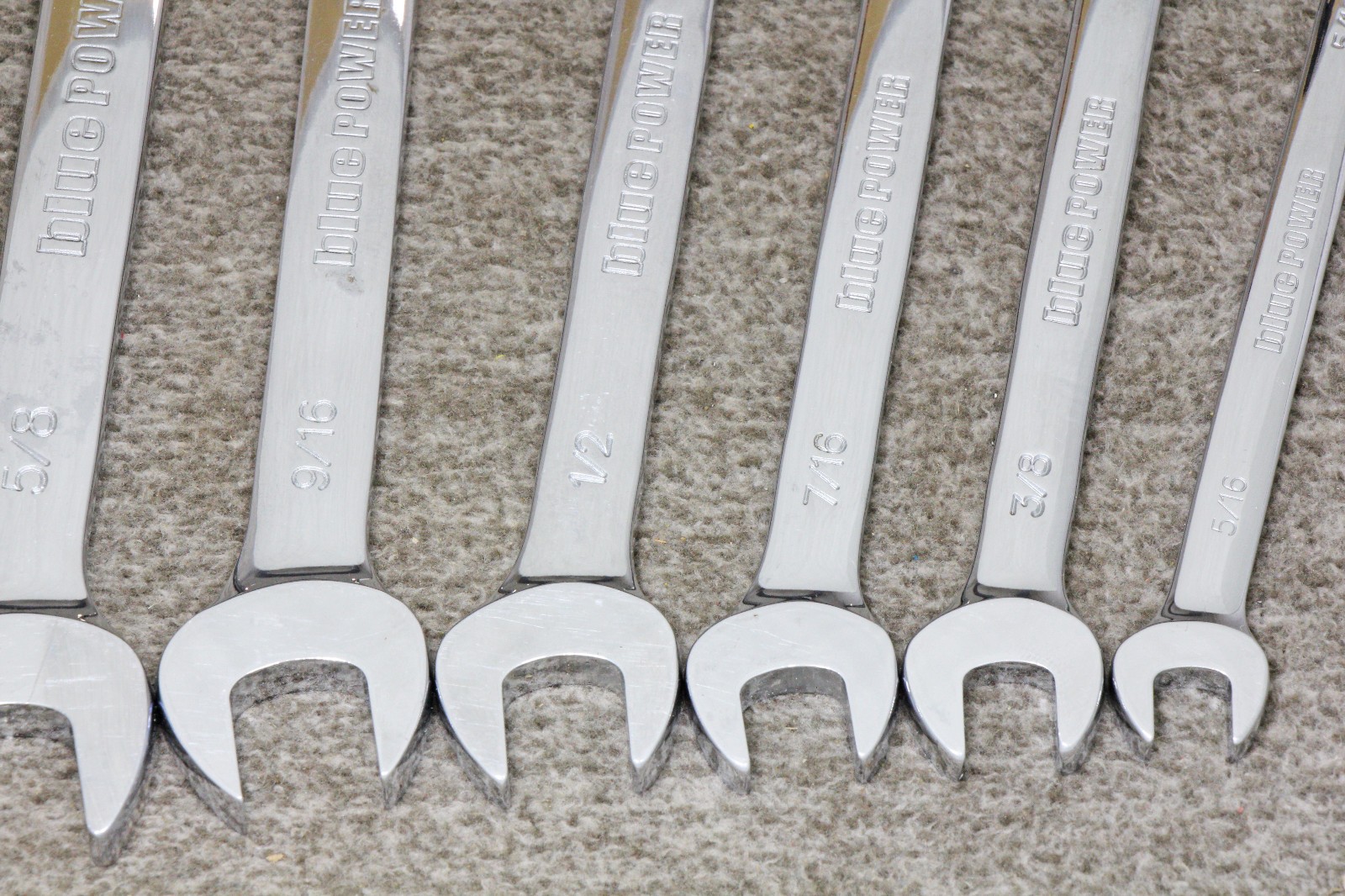 Cornwell bluePower BPRW8FST 8 Piece SAE Ratchet Flex Head Combination Wrench Set