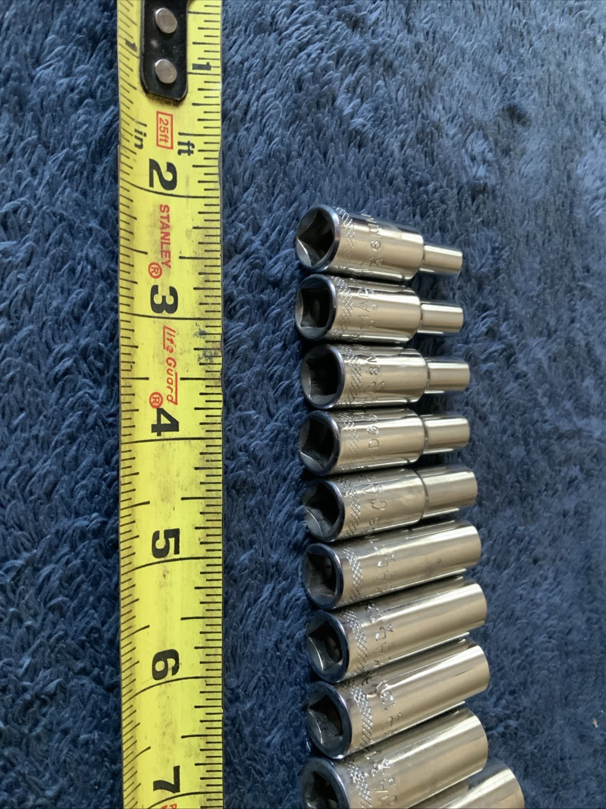 Mac Tools 3/8” Drive Deep Socket Set, 6-19mm….6pt….1 Is Different Style…..zzz
