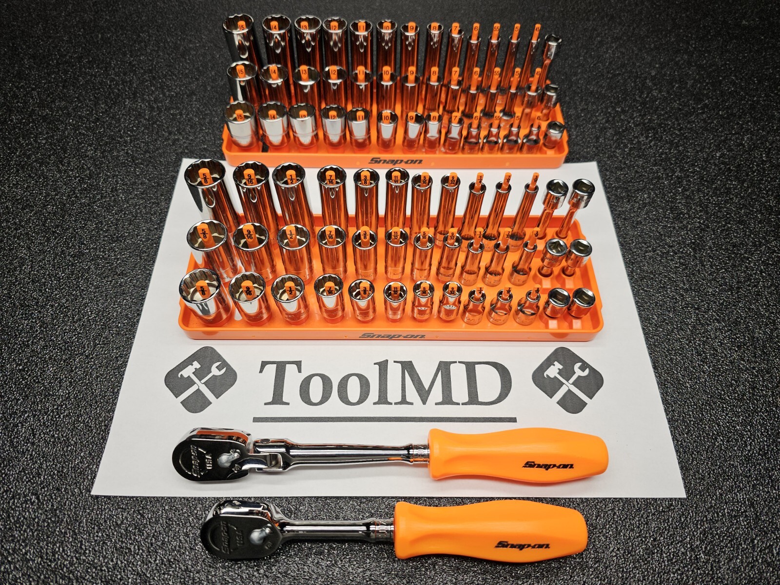Snap-on Tools ORANGE 83pc 1/4″ Drive 12-POINT Shallow / Semi / Deep Socket Set