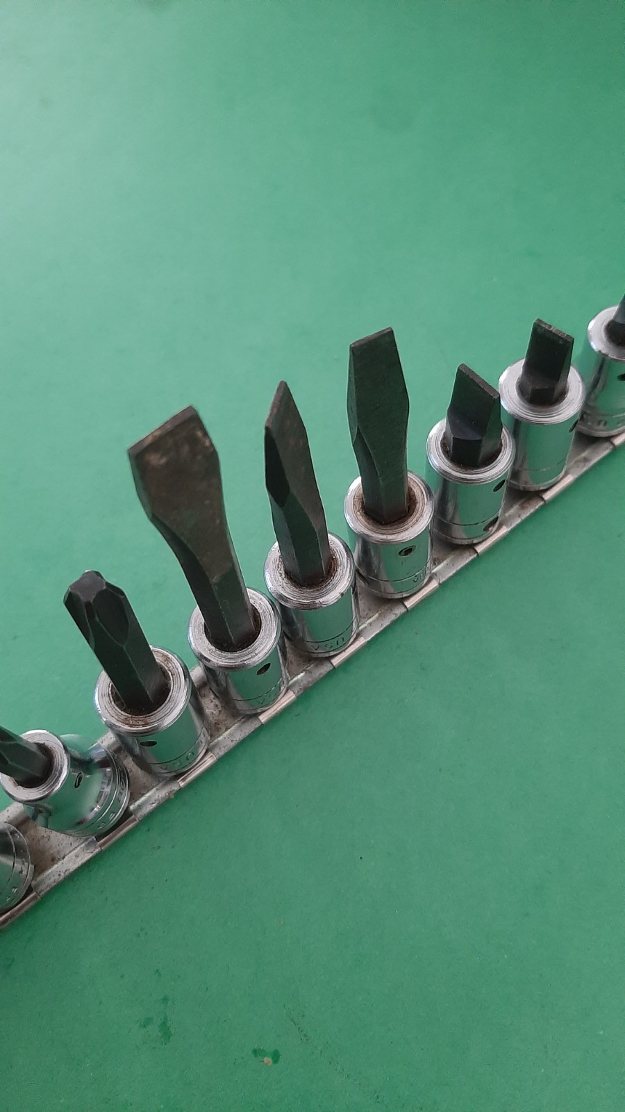 13pc Snap-on Phillips Flat Tip Slotted Head Bit Driver Socket Set 3/8″ Drive