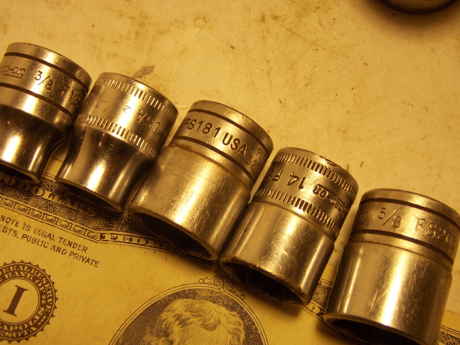 Snap on 3/8″ Drive Shallow Chrome Sockets sold Singles 14mm 3/8 9/16 FREEShpA1