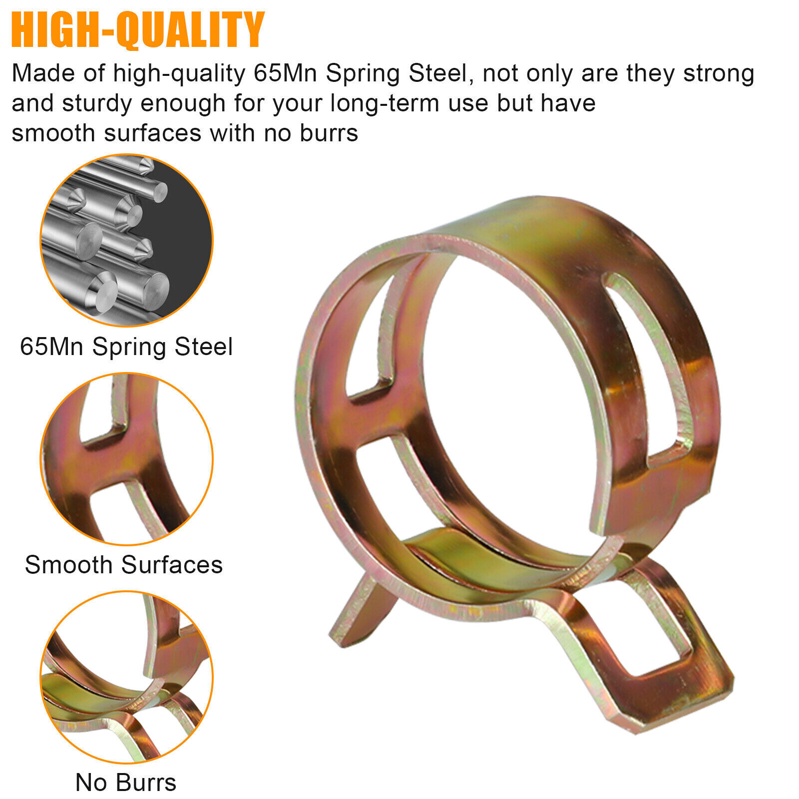 50PCS 6/8/9/10/12mm Spring Hose Clamp Plier Fastener Set Fuel Water Tube Clip US